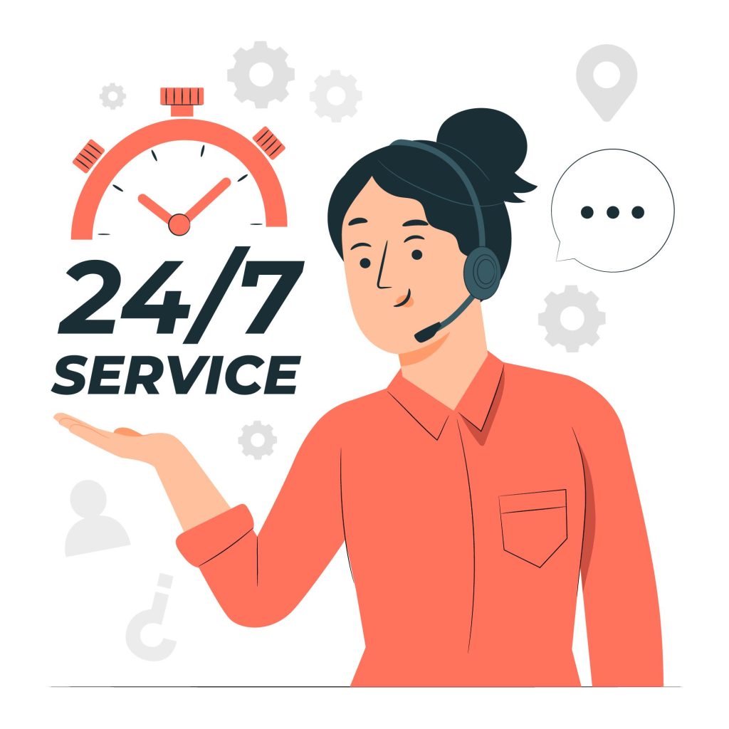 service 24h24 et 7j7