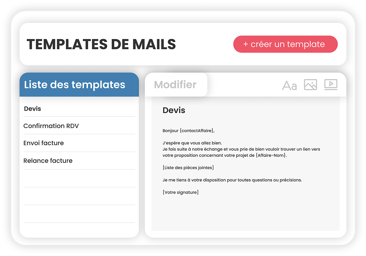 CRM MyClic personnalisé
