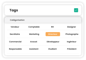 organisation de CRM avec les tags Myclic