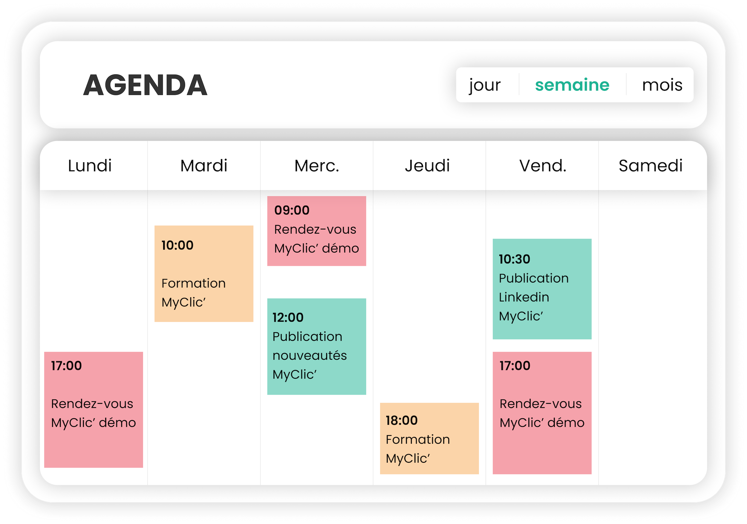 agenda collaboratif pour optimiser l'organisation interne